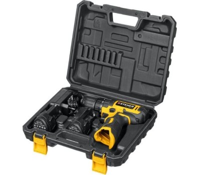 Дрель STEHER CD-120-2 12В, 2 АКБ (2Ач), в кейсе, дрель-шуруповерт