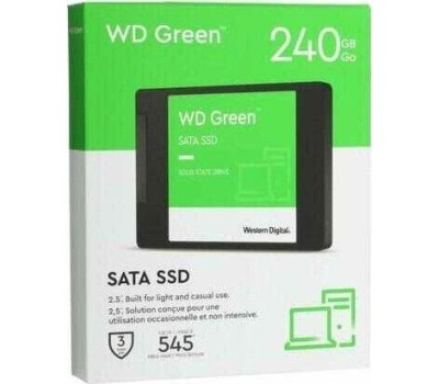 WD SSD GREEN 240Gb SATA3 2,5”/7мм WDS240G3G0A (аналог WDS240G2G0A), 1 year