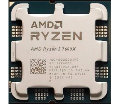 AMD CPU Ryzen 5 7600X BOX (100-100000593WOF) {4.7/5.0GHz Boost,38MB,105W,AM5, with Radeon Graphics, без кулера}