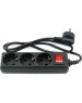 Сетевой фильтр 5BITES SP3B-518 GARDA - 3 роз - 1,8 м - черный