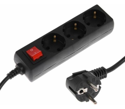 Сетевой фильтр 5BITES SP3B-518 GARDA - 3 роз - 1,8 м - черный