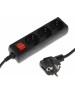 Сетевой фильтр 5BITES SP3B-518 GARDA - 3 роз - 1,8 м - черный
