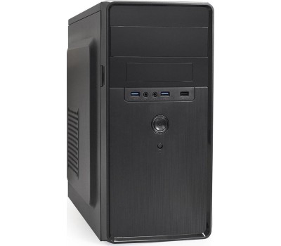 Корпус для ПК EXEGATE EX286429RUS Корпус Minitower BA-309U2 (mATX, без БП, 1*USB+2*USB3.0, HD аудио, черный)