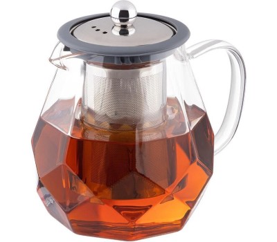 LEONORD Чайник заварочный, AROMA, 820 мл из боросиликатного стекла, корпус с гранями (106791)