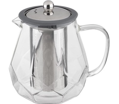 LEONORD Чайник заварочный, AROMA, 820 мл из боросиликатного стекла, корпус с гранями (106791)