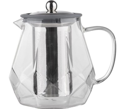 LEONORD Чайник заварочный, AROMA, 820 мл из боросиликатного стекла, корпус с гранями (106791)