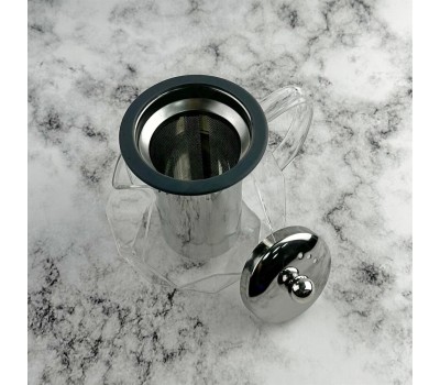 LEONORD Чайник заварочный, AROMA, 820 мл из боросиликатного стекла, корпус с гранями (106791)