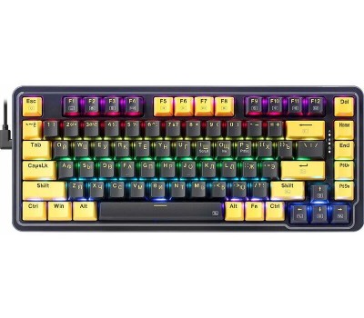 Клавиатура REDRAGON (71664) Elf RU,RGB,фиолет-желтый,гаскет