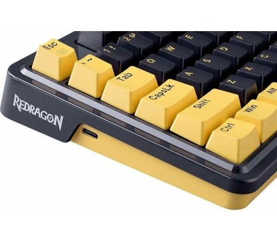 Клавиатура REDRAGON (71664) Elf RU,RGB,фиолет-желтый,гаскет