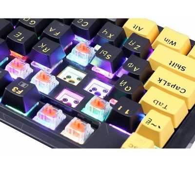 Клавиатура REDRAGON (71664) Elf RU,RGB,фиолет-желтый,гаскет