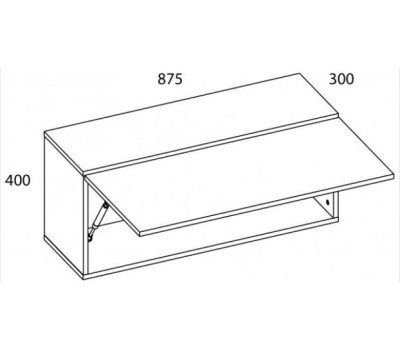 Корпусная мебель АНРЭКС MODERN Шкаф навесной 1D/87-30 Цвет ПЕРСИДСКИЙ ЖЕМЧУГ (2 уп.)