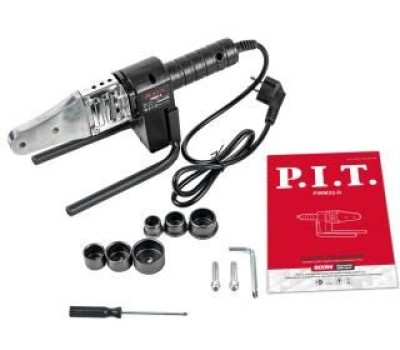 Аппарат для сварки полипропилена P.I.T. Паяльник для ПВХ труб электрич. PWM32-D МАСТЕР (800Вт, 300°, 20,25,32мм, кейс, подставка)