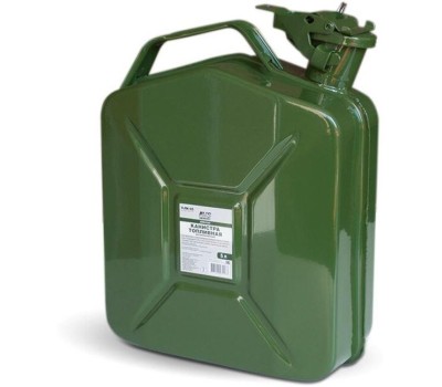 Канистра AVS VJM-05 топливная металлическая вертикальная 5 Л (зелёная)