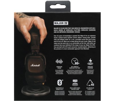 Наушники накладные беспроводные MARSHALL MAJOR IV Brown