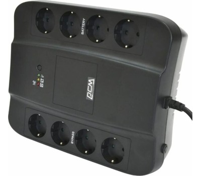 PowerCom Spider SPD-650N ИБП {OffLine, 650VA/390W, Tower, 8xEURO: 4 с резервным питанием, 4 с фильтрацией} (332714)