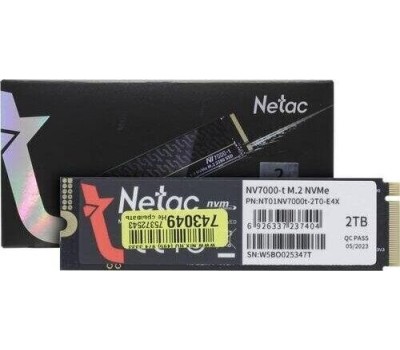 Накопитель SSD NETAC SSD накопитель NV7000-t NT01NV7000t-2T0-E4X 2ТБ, M.2 2280, PCIe 4.0 x4, NVMe, M.2