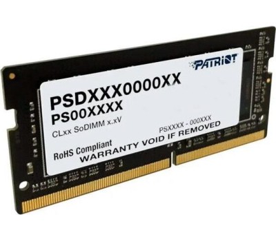 Оперативная память PATRIOT Оперативная память Signature PSD432G32002S DDR4 - 1x 32ГБ 3200МГц, для ноутбуков (SO-DIMM), Ret