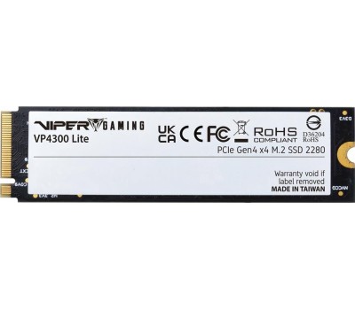 Накопитель SSD PATRIOT SSD накопитель Viper VP4300 Lite VP4300L1TBM28H 1ТБ, M.2 2280, PCIe 4.0 x4, NVMe, M.2