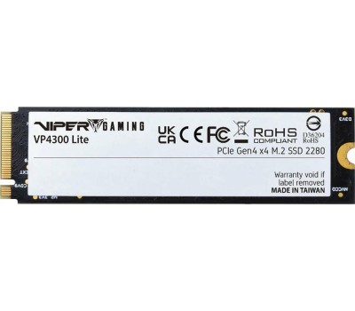Накопитель SSD PATRIOT SSD накопитель Viper VP4300 Lite VP4300L1TBM28H 1ТБ, M.2 2280, PCIe 4.0 x4, NVMe, M.2