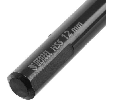 Сверло DENZEL Сверло по металлу, 12 мм, HSS-Tin, Golden Tip, 6 шт. 717224