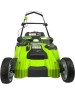 GREENWORKS Газонокосилка аккумуляторная G40LM49DB, 49см, несамоходная, без АКБ, без ЗУ [2500207]
