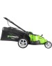 GREENWORKS Газонокосилка аккумуляторная G40LM49DB, 49см, несамоходная, без АКБ, без ЗУ [2500207]