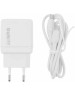 BORASCO Сетевое зарядное устройство USB-A, USB-C, USB-C, 35Вт, 3A, белый [52387]