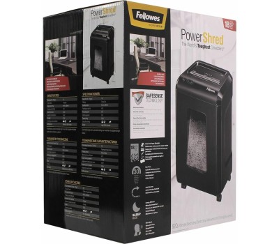 шредеры FELLOWES Уничтожитель бумаг PowerShred 92Cs, P-4, 4х38 мм, 18 лист. одновременно, 25л [fs-17193]