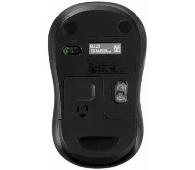 LOGITECH Мышь беспроводная B220 Silent Black черная, оптическая, 1000dpi, 2.4GHz, USB-ресивер, бесшумная, под любую руку, RTL