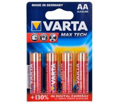 VARTA Батарейка LONGLIFE MAX POWER (MAX TECH) LR6 AA BL4 Alkaline 1.5V (4706)