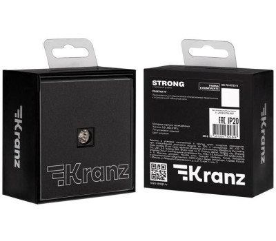 KRANZ Розетка STRONG HDMI с/у антрацит