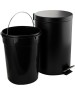 САНАКС - Ведро из нержавеющей стали, с педалью, круглое, 12 литров, цвет ЧЁРНЫЙ. 2412