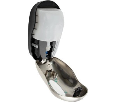 GFmark - Дозатор СЕНСОРНЫЙ, для жидкого МЫЛА , модель КОКОН с окошком, пластик АБС, ХРОМ, с датчиком объёма жидкости и уровня заряда батарей, 1000 мл 720