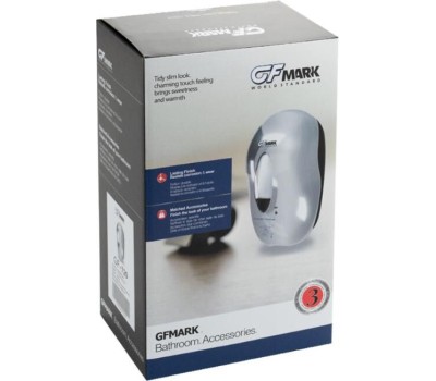 GFmark - Дозатор СЕНСОРНЫЙ, для жидкого МЫЛА , модель КОКОН с окошком, пластик АБС, ХРОМ, с датчиком объёма жидкости и уровня заряда батарей, 1000 мл 720