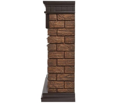 Камин электрический FIRELIGHT Портал Bricks Wood 30 камень темный, шпон венге