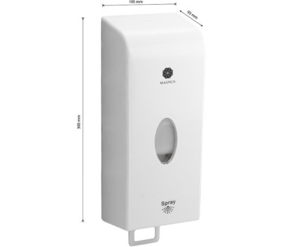 МАГНУС - Дозатор для ДЕЗИНФЕКЦИИ, пластик АБС, БЕЛЫЙ, 1000 мл, 694