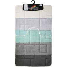 Коврик д/ванной комнаты САНАКС 00249 Коврик в ванную SILVER 71 двойной АНТРАЦИТ 60х100+50х60см