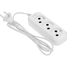Удлинитель PROCONNECT (13-4207) 3 ГНЕЗДА, 5М, 2Х0,75 ММ2, Б/З, БЕЛЫЙ