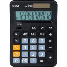 DELI Калькулятор EM210, 12-разрядный, черный