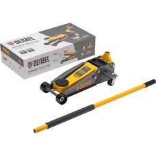 Домкрат DENZEL Домкрат гидравлический подкатной, 3 т, 125-470 мм, быстрый подъем, проф. 51260