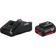 BOSCH Батарея аккумуляторная GBA, 18В, 4Ач, Li-Ion, ЗУ в комплекте [1600a01b9y]
