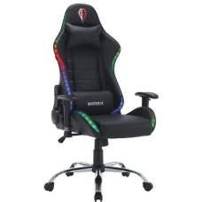 BRABIX Кресло игровое Lumen GM-150 RGB, на колесиках, эко.кожа, черный [532801]