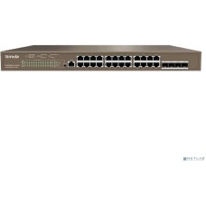 TENDA TEG5328P-24-410W Коммутатор L3 управляемый в стойку PoE 24-Ports 10/100/1000 Base-T + 4-Ports 1000 Base-X SFP (PoE бюджет 370W)