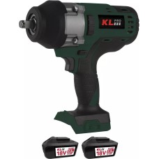 KLPRO Профессиональный бесщеточный гайковерт аккумуляторный KLSS18BHX-80 (18В, Li-ion-2шт, 8.0Ач, 800Нм, 2 скорости, подсветка,З/У,в кейсе)