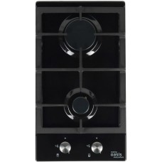 OASIS Газовая варочная панель P-MEBD, 2 конфорки, эмаль, черный