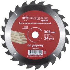 MONOGRAM Диск пильный по дер. 087-034 d=305мм d(посад.)=30мм (циркулярные пилы) (упак.:1шт)