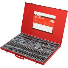 MATRIX Набор метчиков и плашек М2-М18, 110 шт, металлический кейс 773110