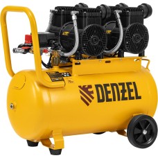 DENZEL Компрессор безмасл. малошумный DLP -3000/50, 3 кВт, 2х1,5 кВт,50 л, 2850 об/мин,500 л/мин 58144