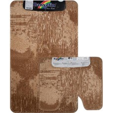 САНАКС - Коврик в ванную КЛАССИК УНИ 202308, двойной КОРИЧНЕВЫЙ, 55х90 + 45х55 см, 100% полиэстер 00356