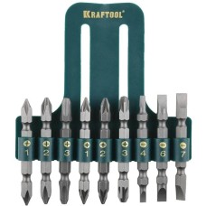 KRAFTOOL Набор бит 26060-H10 (9пред.) для шуруповертов/дрелей